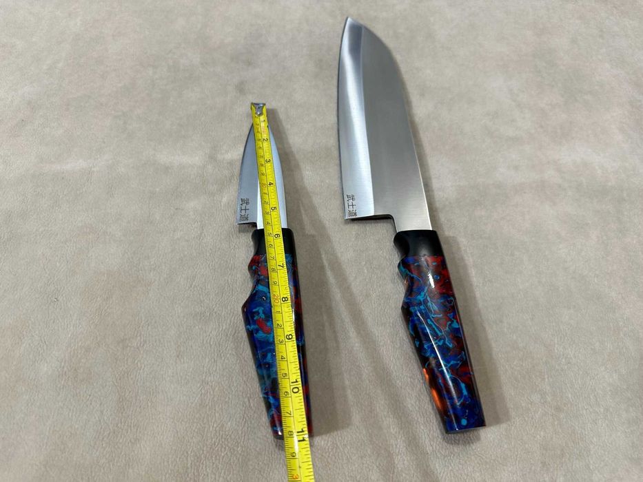 Set 2 Cuțite Profesionale Japoneze Chef Deba si Petty Oțel D2 Noi