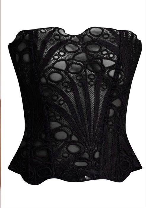 Черен корсет с връзка