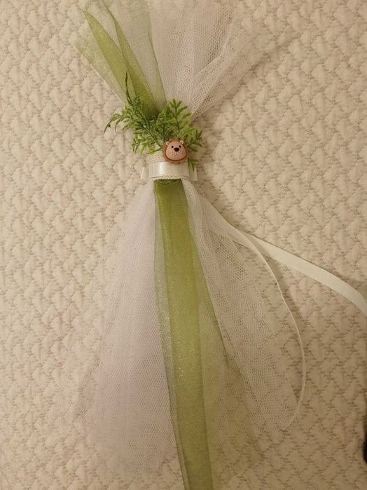 Наличен Комплект аксесоари за кръщене с кошница и хавлийка