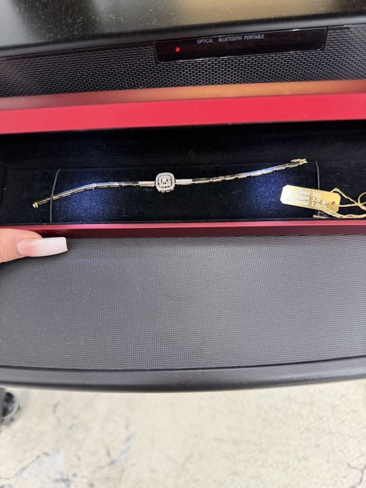 Бриллиантовый браслет золото 585 вес 5 г с бриллиантами