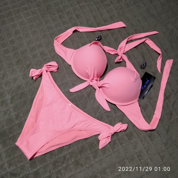 Шикарный новый купальник персикового цвета! Р-р 46-48!