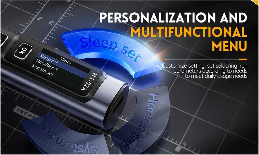 Портативный паяльник "FNIRSI" HS02A PD 100 Вт