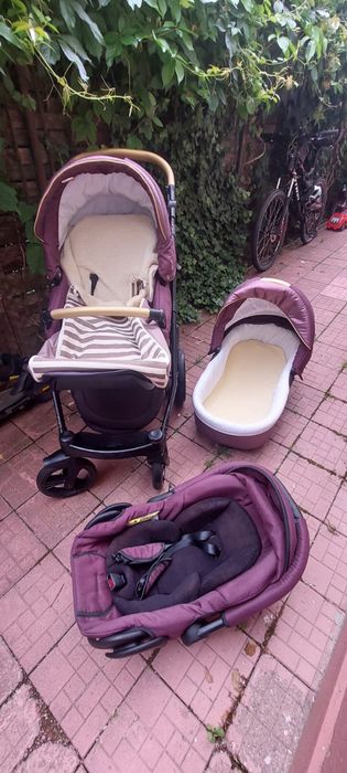 Carucior 3in1 + Sac bebe din lana de oaie