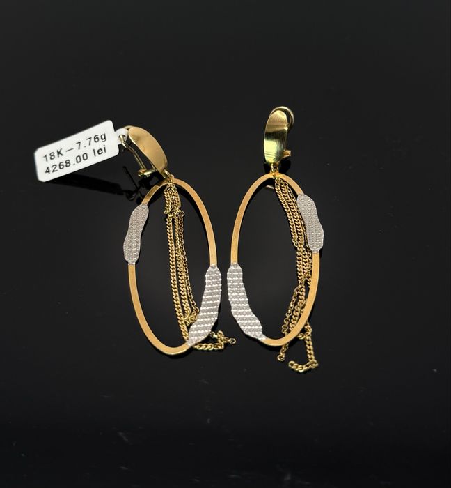 Bijuteria Royal cercei din aur 18k 7.76 gr