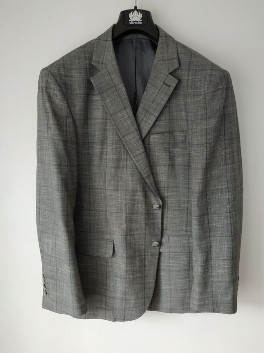 Sacou casual, bărbați Montmen gri cu dungi, casual mărime 56, stil clasic