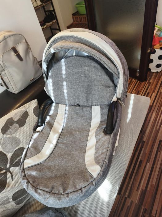 Комбинирана количка 3в1 LORELLI Premium POLAND MIA AIR LIGHT&DARK GREY
