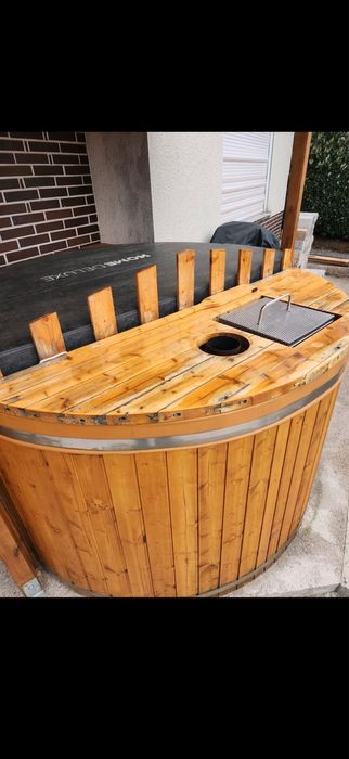 Ciubar lemn cu soba Inox 180cm