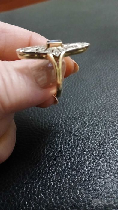 Кольцо с бриллиантами 18 р. 750 проба. Советское.