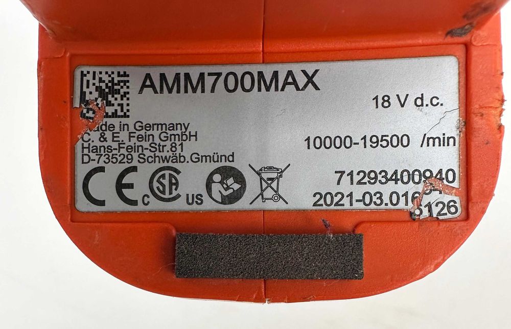 FEiN AMM700 MAXX - Безчетков многофункционален инструмент 18V