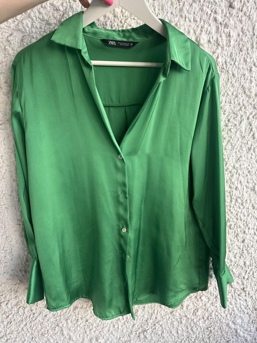 Сатенена дамска риза Zara