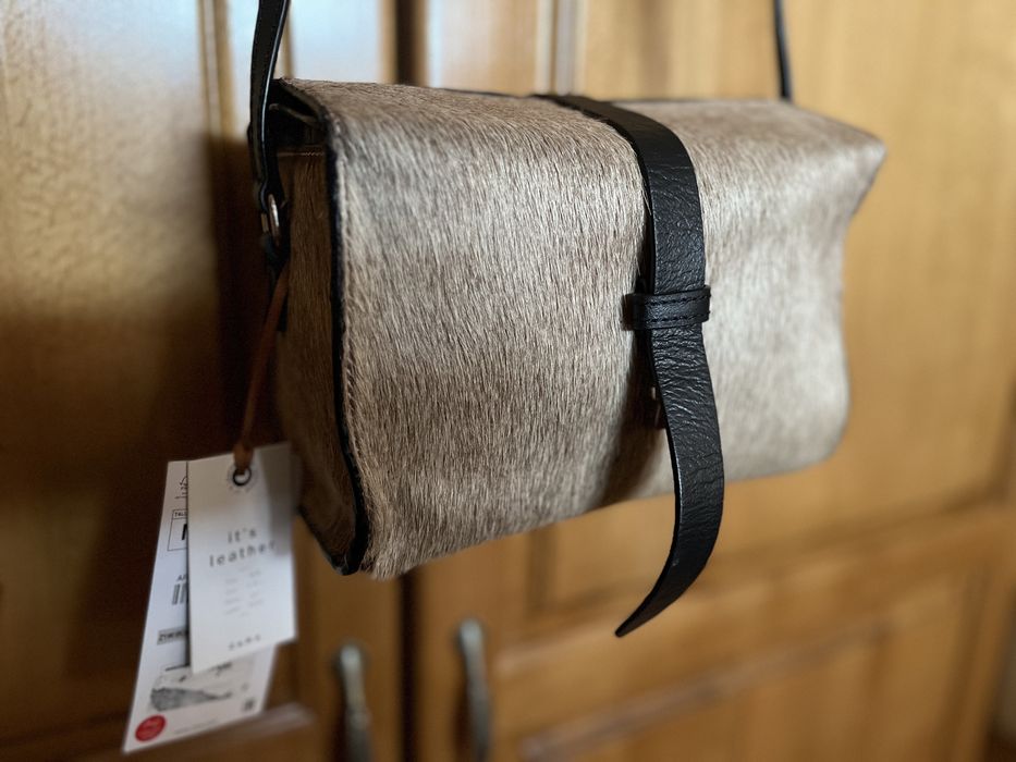 Чанта естествена кожа Zara