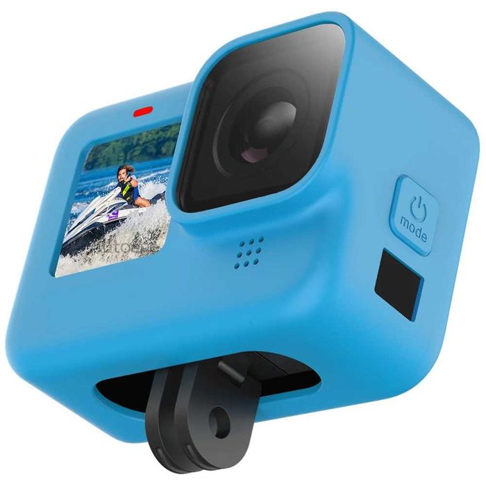 Husa silicon + protectie lentila + folie sticla ecran GoPro 9 10 11 12