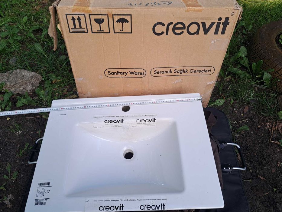 Нова 65см мивка Creavit за баня