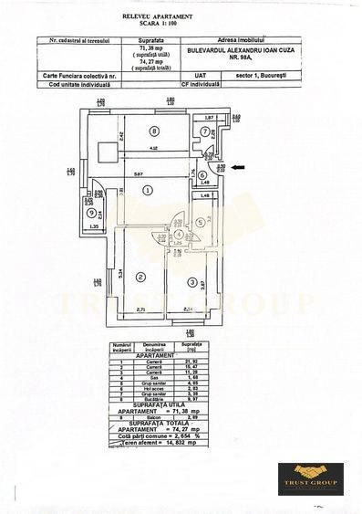 Apartament 3 camere Banu Manta | Loc de parcare