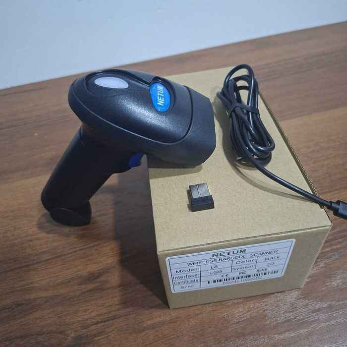 Skaner NETUM L8 barcha turdagi kodlarni o'qiydi, pistolet skaner