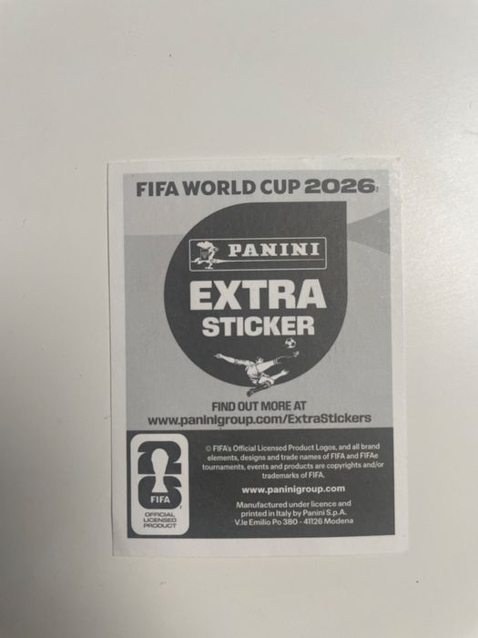 Caicedo extra sticker Panini WC26