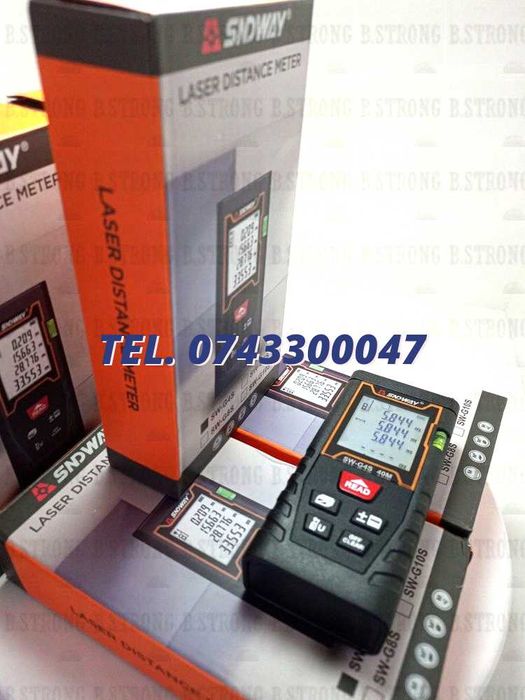 Ruleta Laser 40m Sndway Digital Portabil Usor De Utilizat