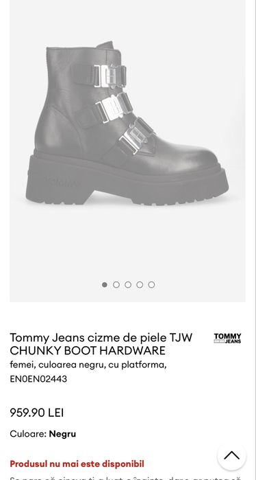 Tommy Jeans cizme de piele