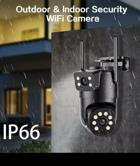 Многофункционална безжична външна охранителна камера с Wi-Fi, 1080p