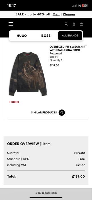 Нова Блуза/Суетшърт - Hugo Boss Ballerina Print Sweatshirt - размер М