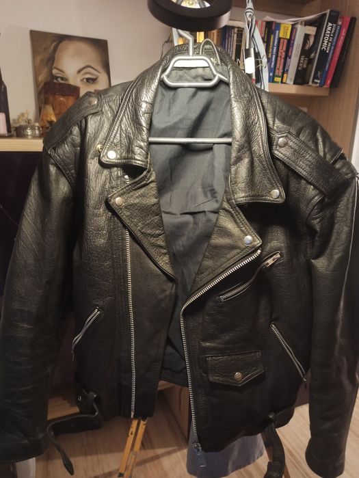 Geaca de motor (chopper) din piele pictata manual