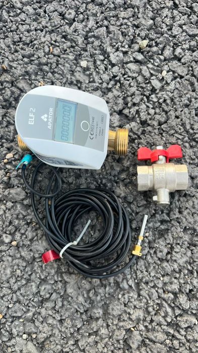 Set Contor energie Apator Elf 2.5 dn20+robinet cu senzor de temperatura
