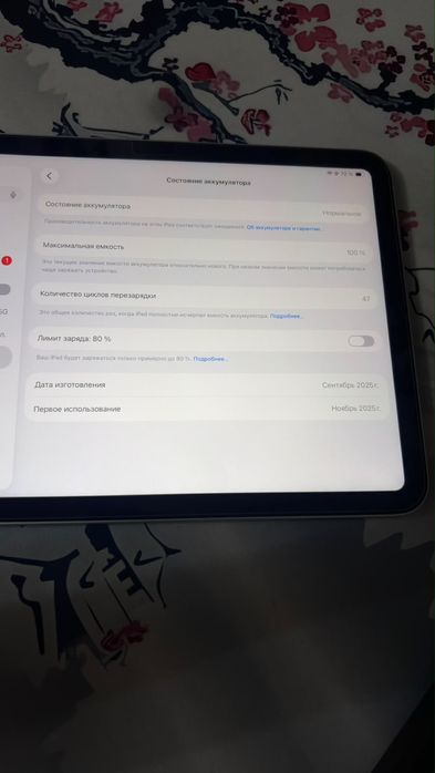 Ipad a16 128gb 100%