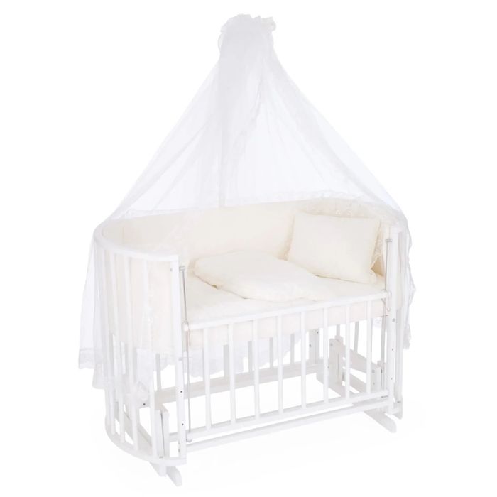 Кръгла дървена кошара на колелца с асансьор