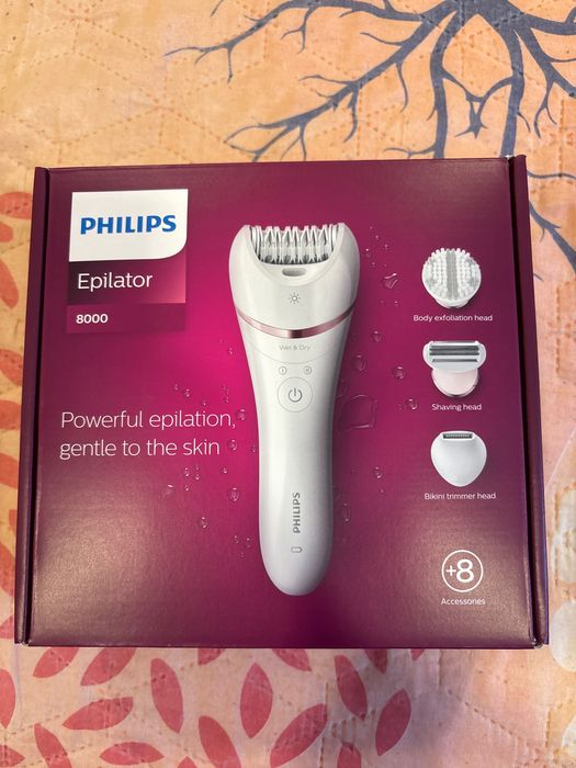 нов епилатор Philips Series 8000 BRE735/00 – неразпечатван