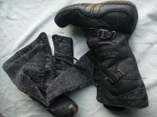 Сапоги с натуральным мехом Clarks Англия 37-38 р латексная подошва