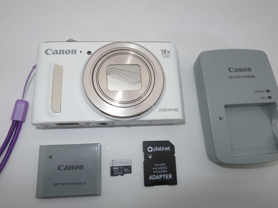 Canon SX610 ултра компактен цифров фотоапарат, дигитална камера, FULL-HD, 18x оптичен зум, отлично състояние, работи перфектно
