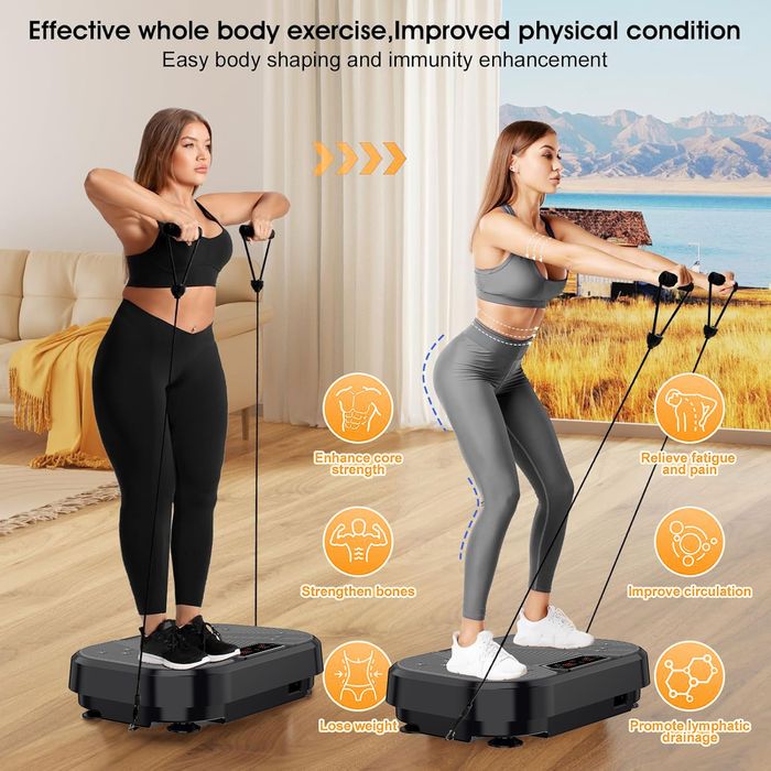 Фитнес вибрационна плоча за упражнения вибро плоча , с Bluetooth