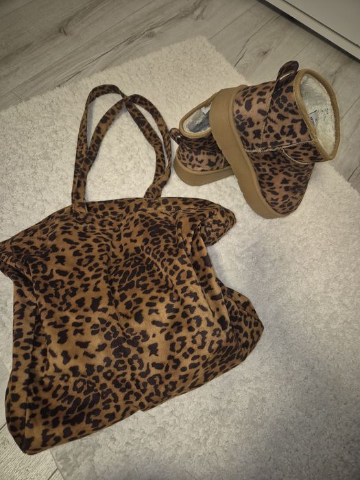 Сет чанта и нови боти тигрови,glamor