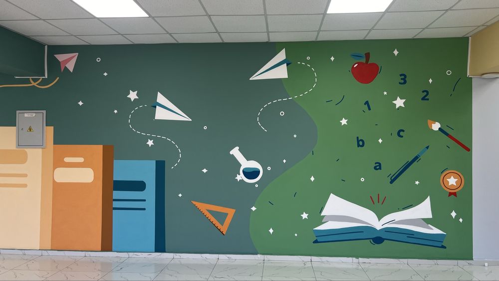 Роспись стен школ, колледж,универ/ Граффити