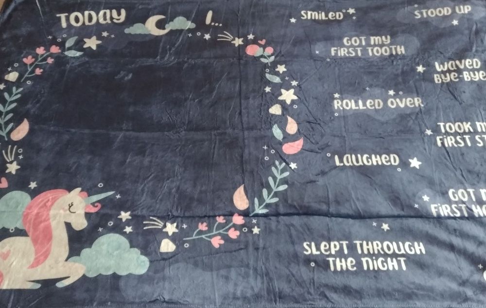 Бебешко одеяло за месечни снимки-спомени