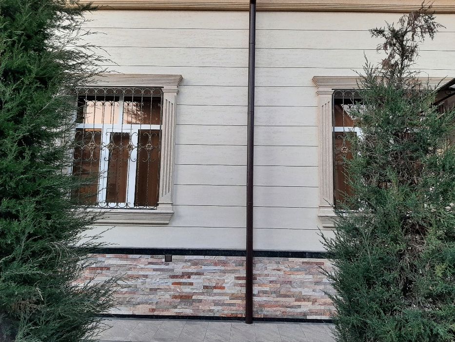 Travertin  fasad ishlari,   травертин