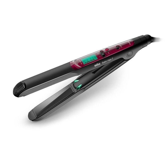 Placă de îndreptat părul BRAUN Satin Hair 7 Colour Saver și IONTEC.