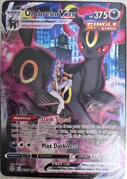Cartonas Pokemon UMBREON VMAX single strike 375HP