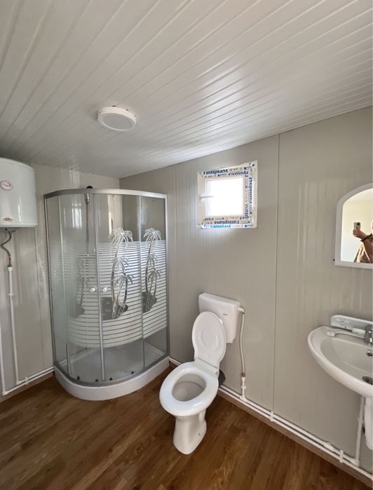 Conatiner modular birou cu spatiu sanitar de locuit