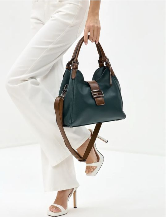 Сумка цвет изумруд кожа