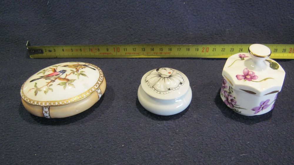 Lot 3 casete mici,PORTELAN/KPM/Limoges/Hammersley.