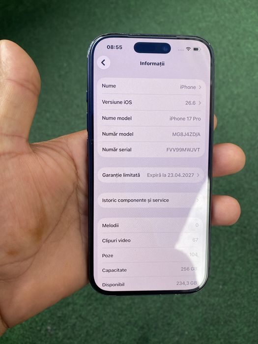 Iphone 17 pro blue 256 gb