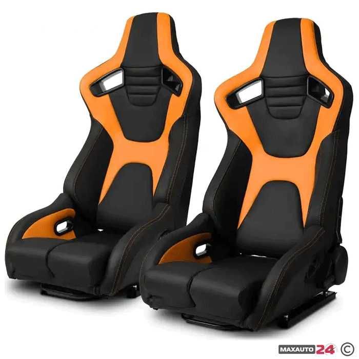 Спортни седалки 1095 черно/червено жълто за кола автомобил МПС спортен интериор тунинг