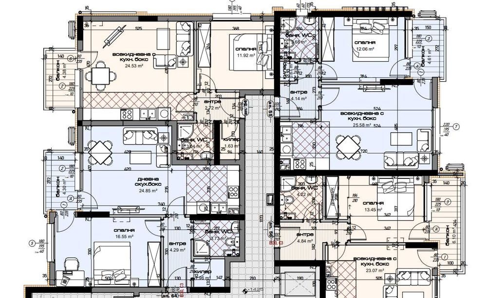 2-стаен, 72 м2, Младост