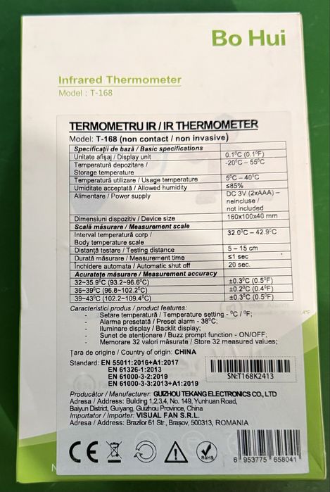 Termometru Infrarosu Bo Hui
