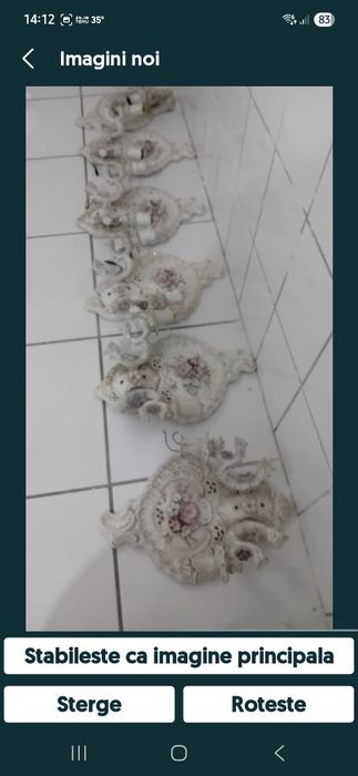 Vand 6 aplice de perete portelan