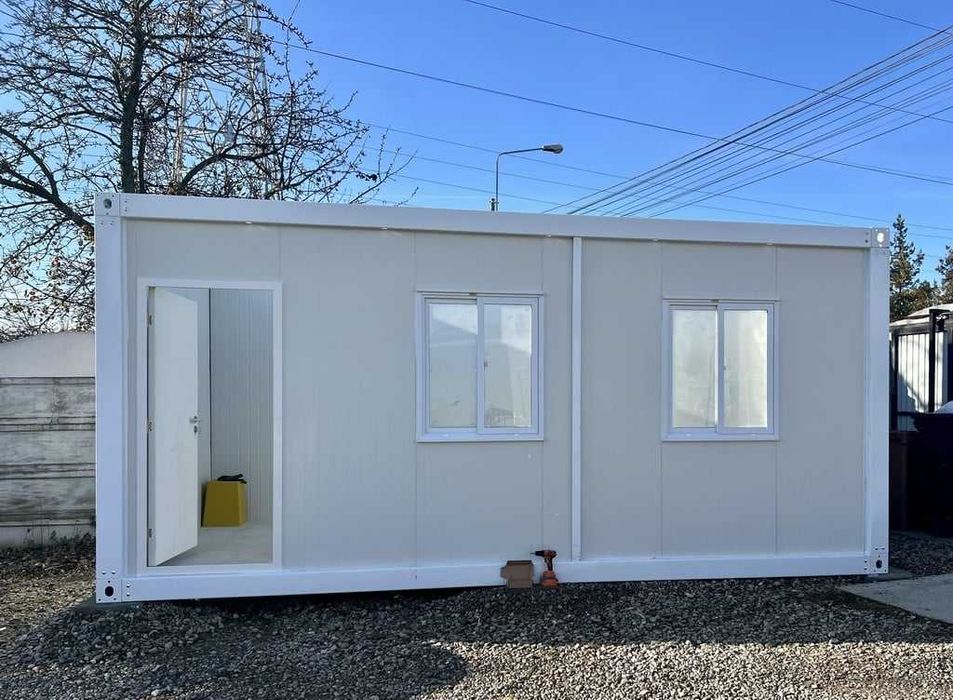 Container 12-18mp tip birou, pentru locuit, șantier, sanitar 4 și 6x3x