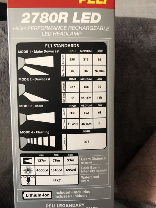 Lanterna de cap marca Peli 2780R. Led