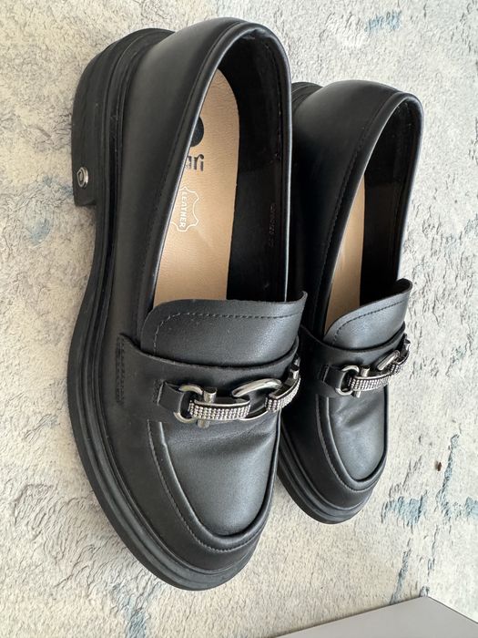 Женские кожанные лоферы