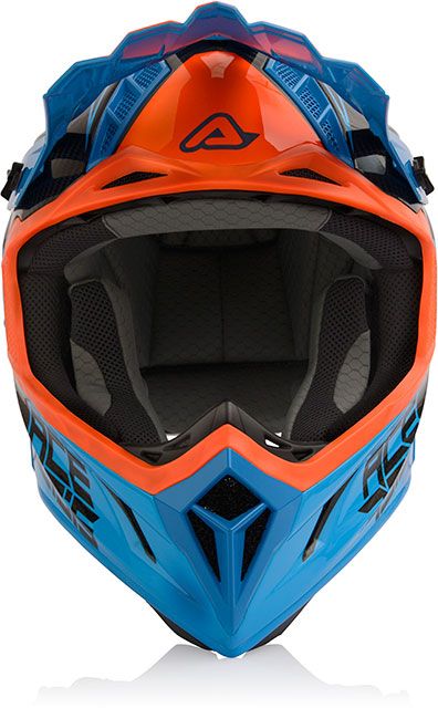 Acerbis Каска STEEL CARBON ORANGE/BLUE Мото Мотори Крос Ендуро АТВ